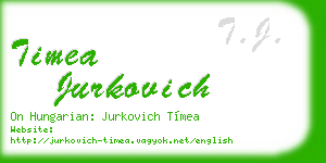 timea jurkovich business card