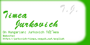 timea jurkovich business card